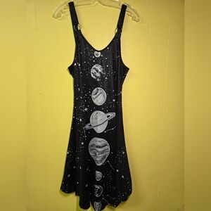 Black Planetary Maxi Dress